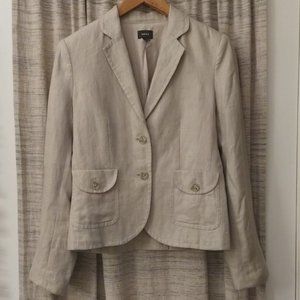 Y2K Vintage Mexx 100% Linen Natural Blazer Jacket European Minimalist